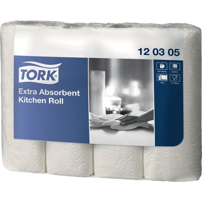 TORK Küchenrollen, 3-lagig, hochweiß