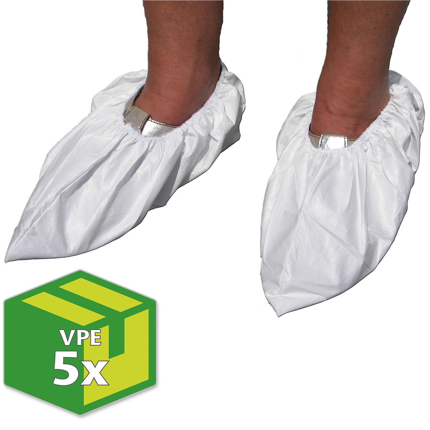 Wasserabweisende Überziehschuhe aus PP mit PE-Beschichtung