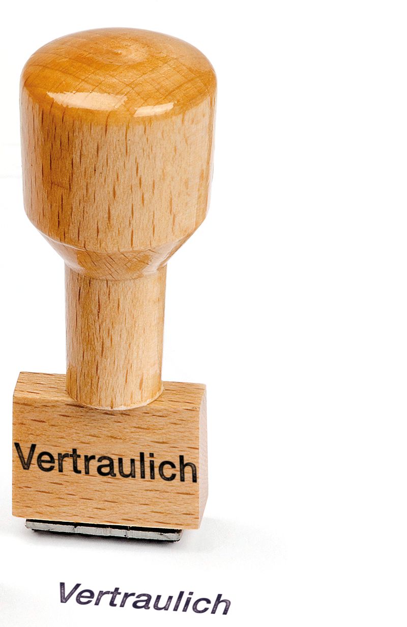 Stempel mit dem Text: Vertraulich