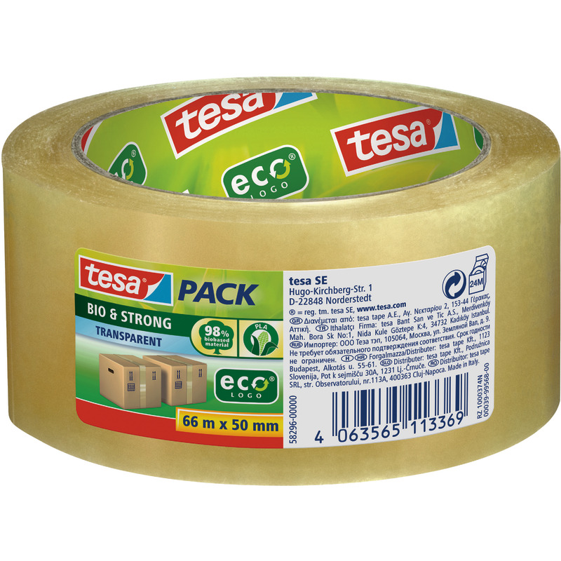 tesapack® PP-Packband ecoLogo Strong, 50 mm x 66 m