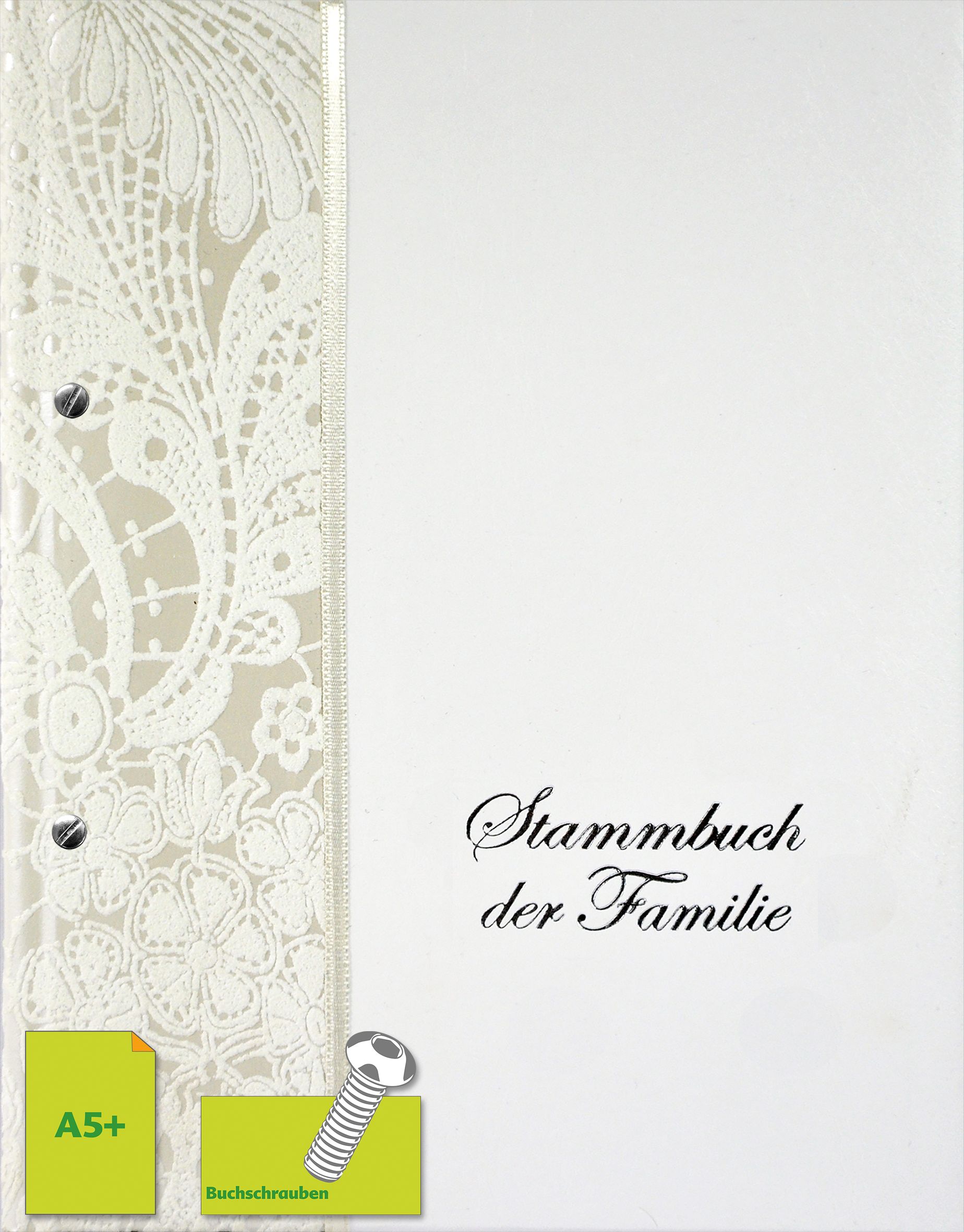 Stammbuch Cina A5+, Buchschrauben (Seriennummer: 8000608)