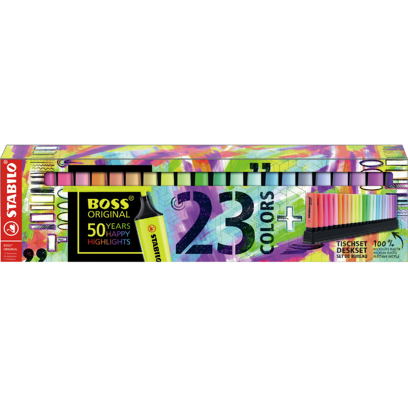 STABILO BOSS Textmarker ORIGINAL 23er Tisch-Set