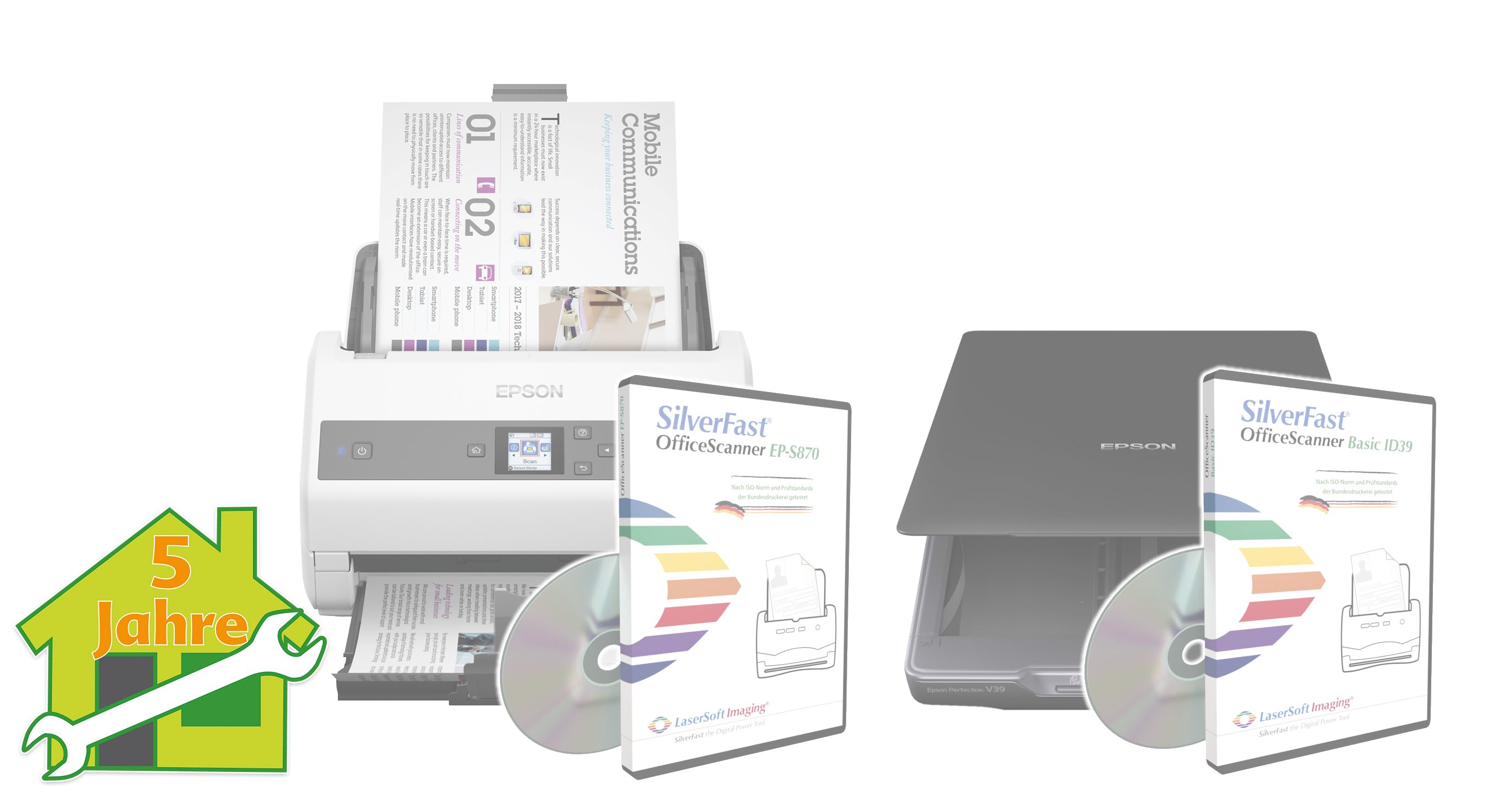 SilverFast OfficeScanner EP-S870 und EP-S870 ID mit 5 Jahre Vor-Ort-Service Garantie