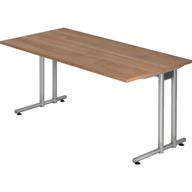 SoldanOffice Schreibtisch PRAKTIKA, B x H x T: 1.600 x 720 x 800 mm - Nussbaum-Dekor SoldanOffice Schreibtisch PRAKTIKA, B x H x T: 1.600 x 720 x 800 mm - Nussbaum-Dekor