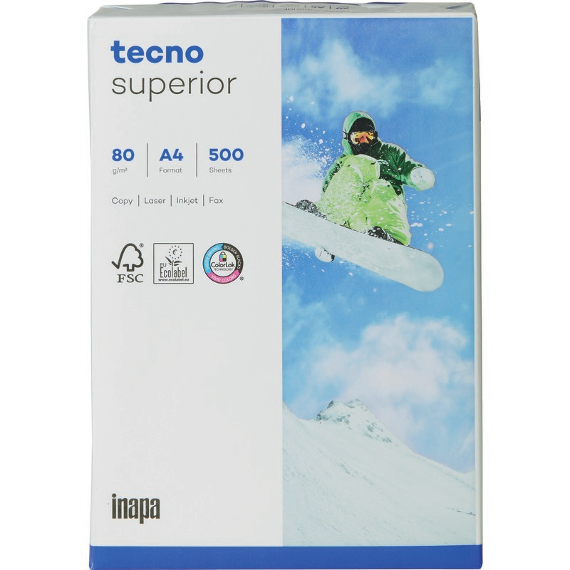 Kopierpapier tecno® superior, DIN A4, 80 g/m², Pack: 500 Blatt