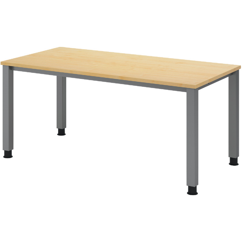 SoldanOffice Schreibtisch SONO, B x H x T: 1.600 x 680 – 760 x 800 mm - Ahorn-Dekor