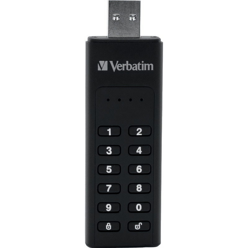 Verbatim USB 3.0 Stick 64GB, Secure, Keypad, AES 256-Bit, (R) 160MB/s, (W) 130MB/s