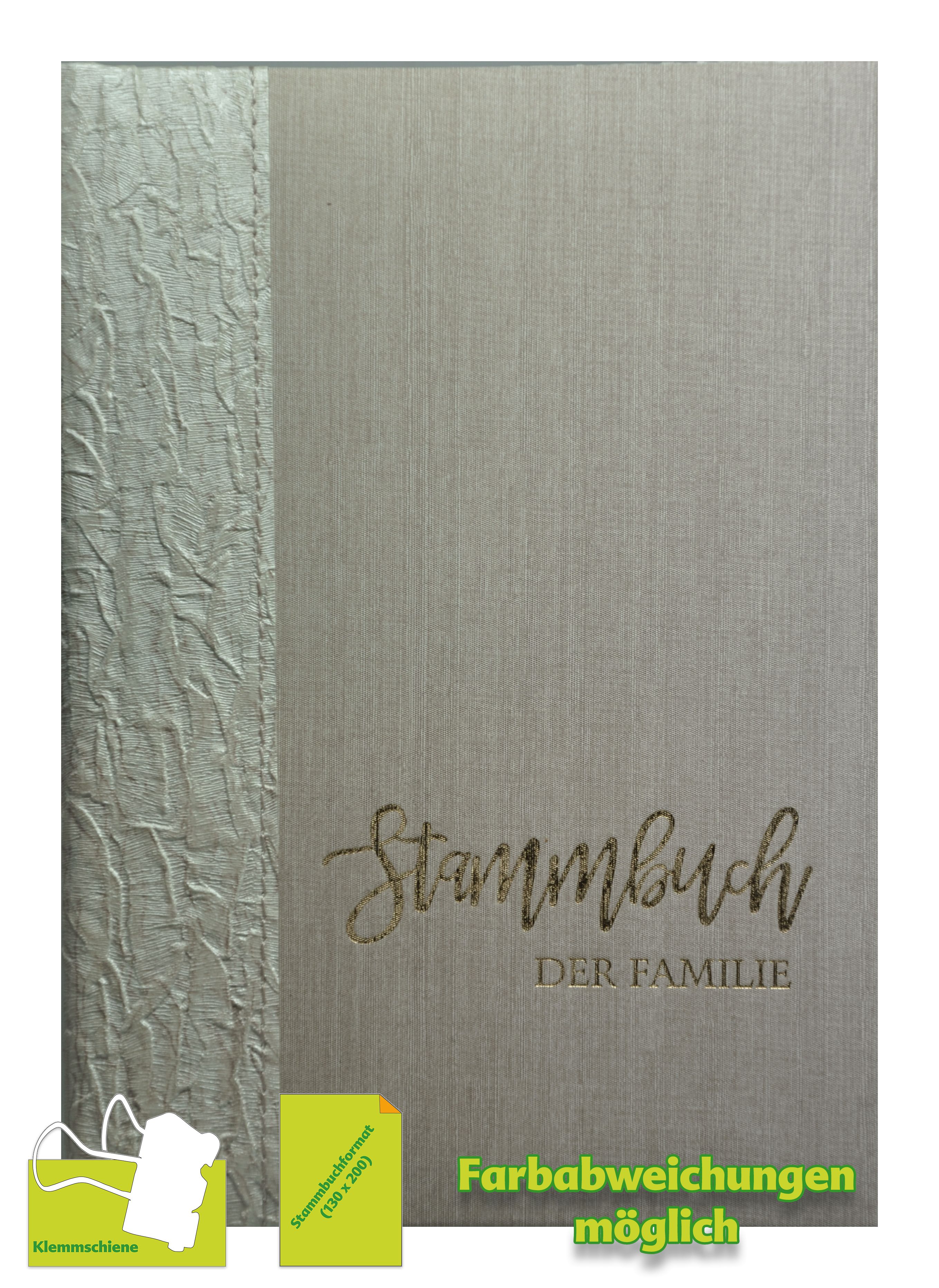 Stammbuch BIANCA mit Klemmschiene