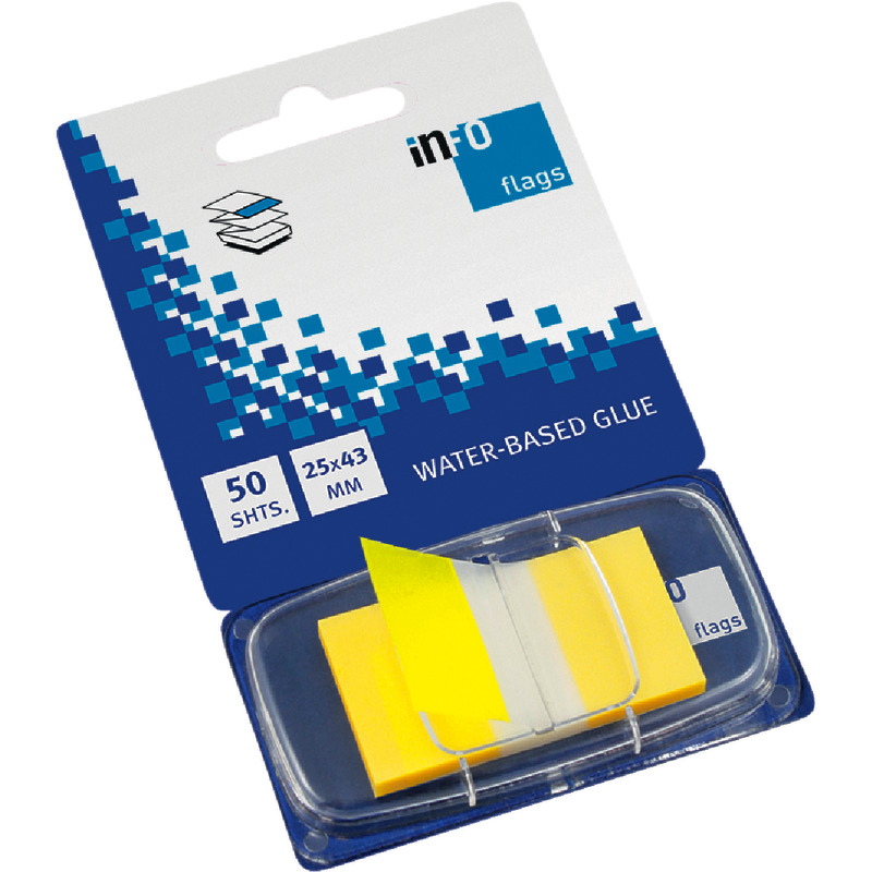 Index Haftstreifen COLOUR TIP, 25 x 43 mm, im Einzelspender - gelb