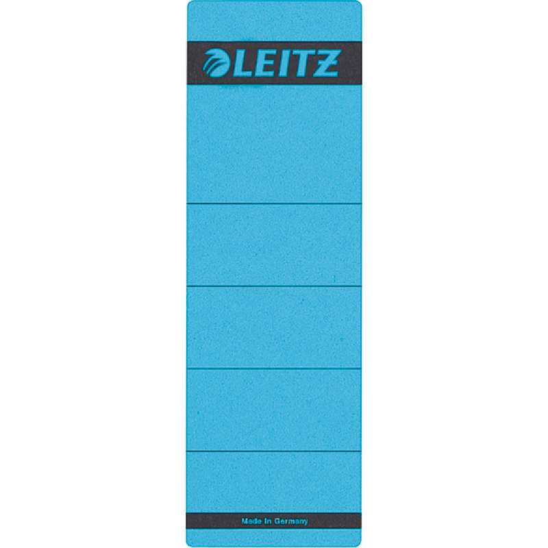 LEITZ Rückenschilder 1642, selbstklebend, für Rückenbreite 80 mm, kurz - blau LEITZ Rückenschilder 1642, selbstklebend, für Rückenbreite 80 mm, kurz - blau