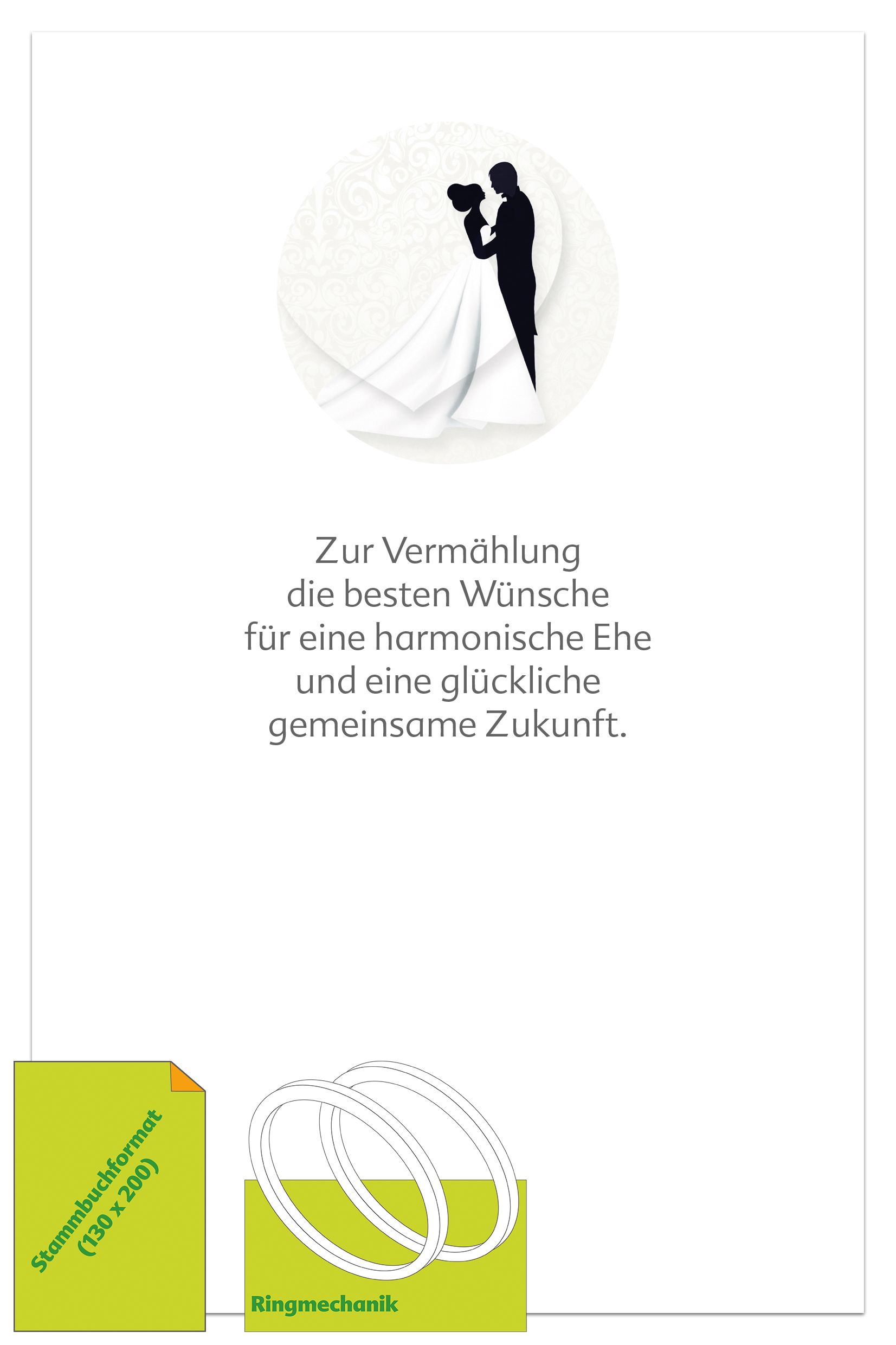 Vorsatzblatt Brautpaar, 6-fach Lochung