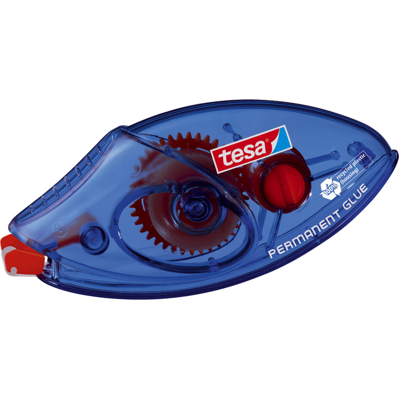 tesa Einweg-Kleberoller dauerhaft, Kleberolle , B x L: 8, 4 mm x 8, 5 m