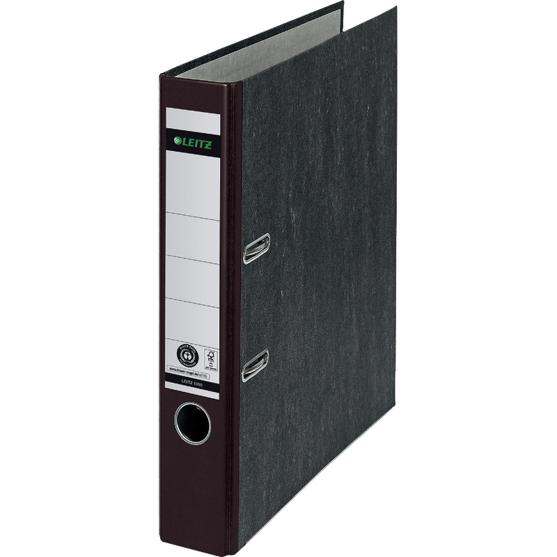 LEITZ Qualitäts-Ordner 180° Hartpappe Nr. 1050-50 DIN A4, Rückenbreite 52 mm - braun