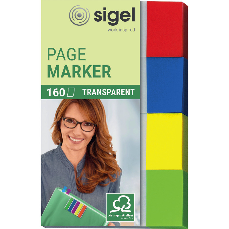 sigel Haftmarker-Papier HN670 Transparent Maxi, 50 x 20 mm