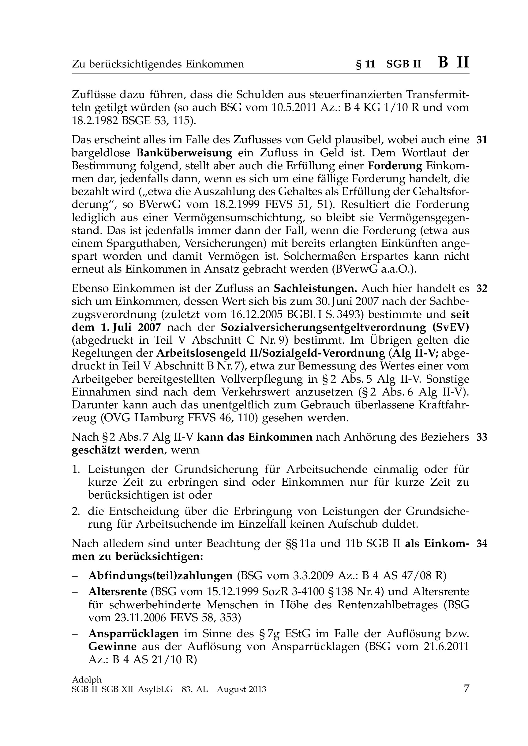 SGB II SGB XII Asylbewerberleistungsgesetz - mit Fortsetzungsbezug