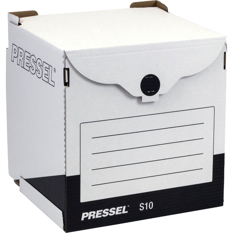 Pressel Sammelbehälter S10 Weiß/Schwarz, Packung: 10 Stück