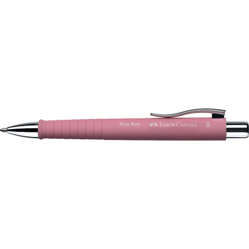 FABER-CASTELL Druckkugelschreiber POLY BALL XB - rosa