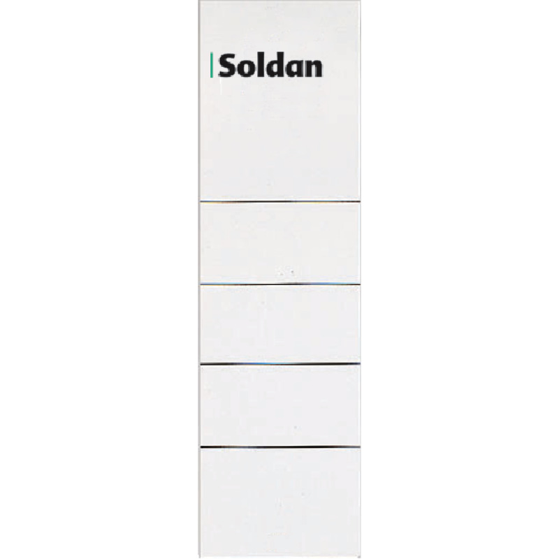 SoldanPlus Rückenschilder, selbstklebend, für Rückenbreite 80 mm, kurz, breit, weiß