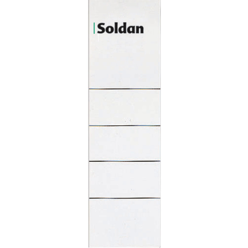 SoldanPlus Rückenschilder, selbstklebend, für Rückenbreite 80 mm, kurz, breit, weiß