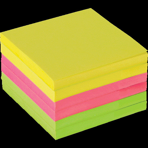 SoldanPlus Haftnotizen Neon, 75 x 75 mm, farbig sortiert