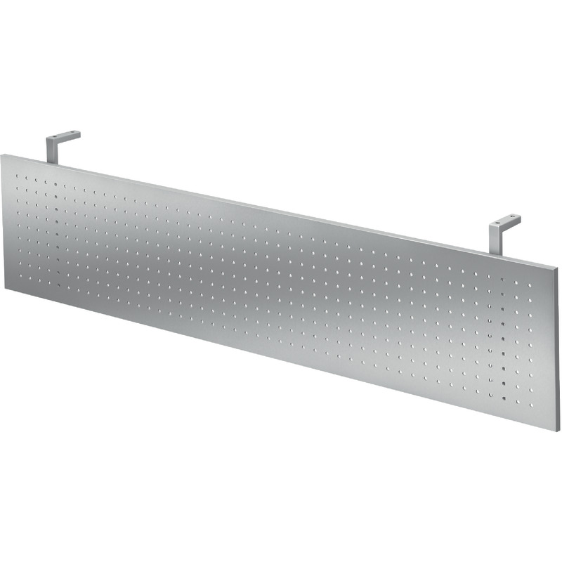 SoldanOffice Sichtblende für Schreibtisch PRAKTIKA, 1.600 mm breit, silberfarbig