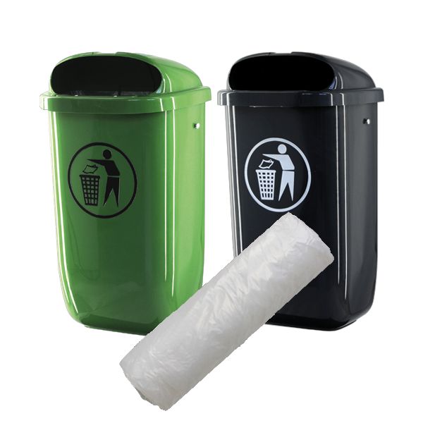 Abfallsack 50 l, transparent mit Zugband