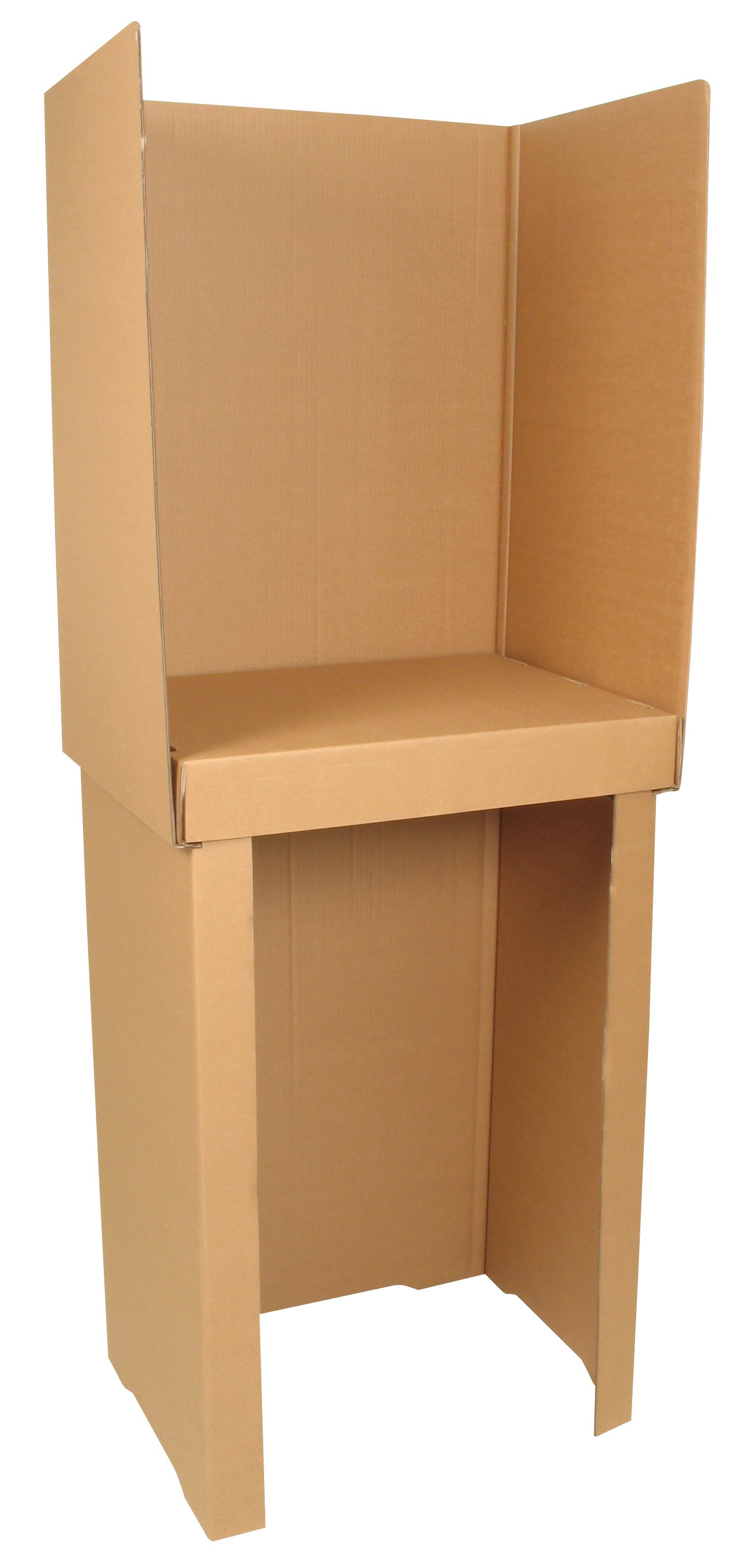Stehwahlkabine aus Wellpappe 700x500x1100/1900 mm