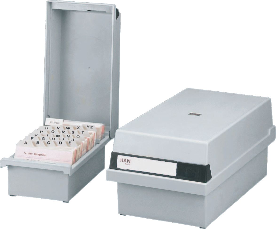 HAN Karteikasten für DIN A5 quer, lichtgrau