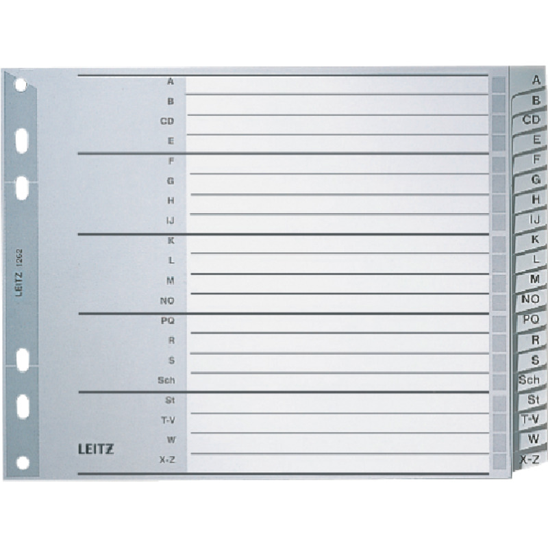 LEITZ Kunststoff-Register 1262, Taben A – Z LEITZ Kunststoff-Register 1262, Taben A – Z