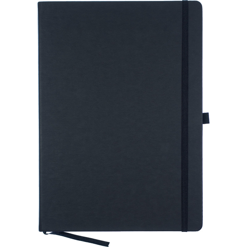 Kangaro® Notizbuch Hardcover A4, 96 Blatt, schwarz, kariert