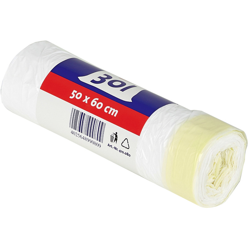 Ulith Mülleimerbeutel mit Zugband, 30 Liter, 40 Beutel/Rolle