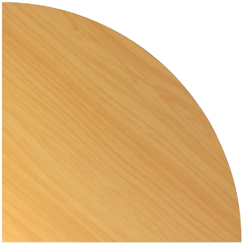 SoldanOffice Verkettungswinkel für Schreibtische PRAKTIKA, 90° Winkel gerundet, B x T: 800 x 800 mm - Buche Dekor