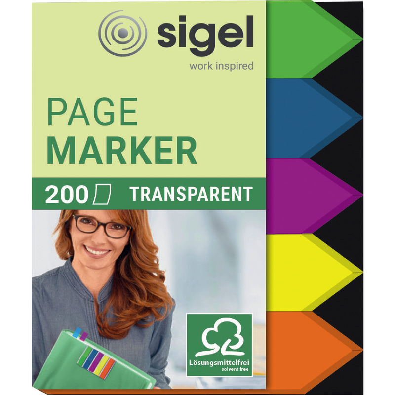 sigel Haftmarker-Film HN613 Transparent Pfeile, 45 x 12 mm