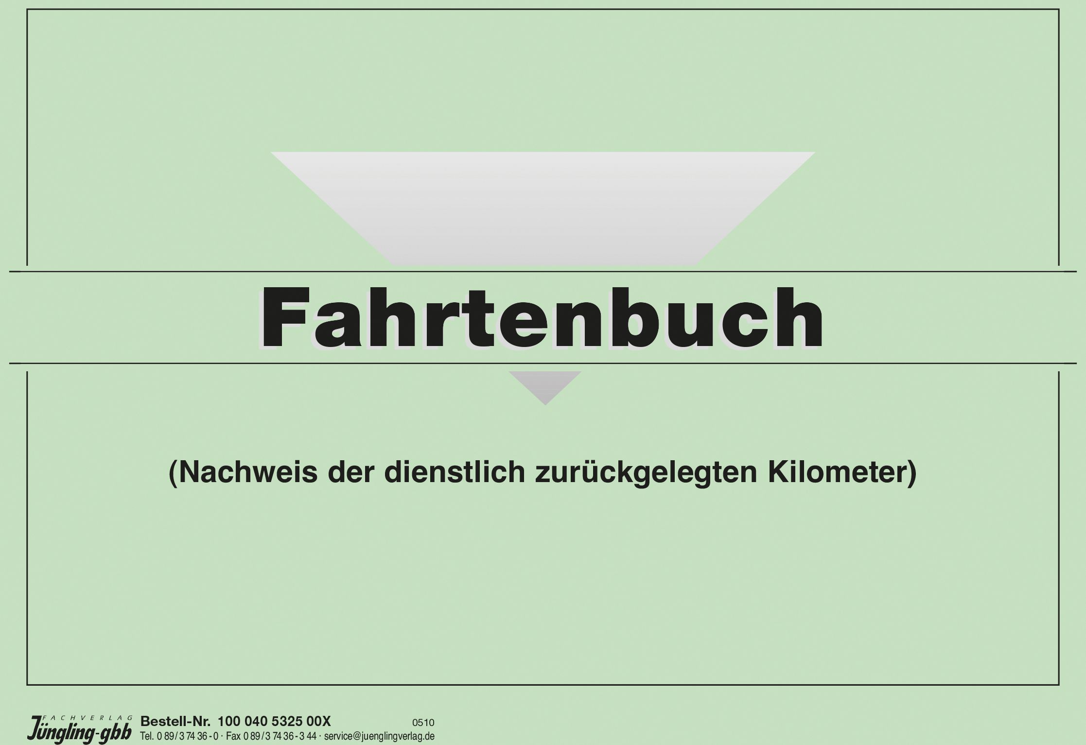 Fahrtenbuch DIN A5, 100-seitig, grün