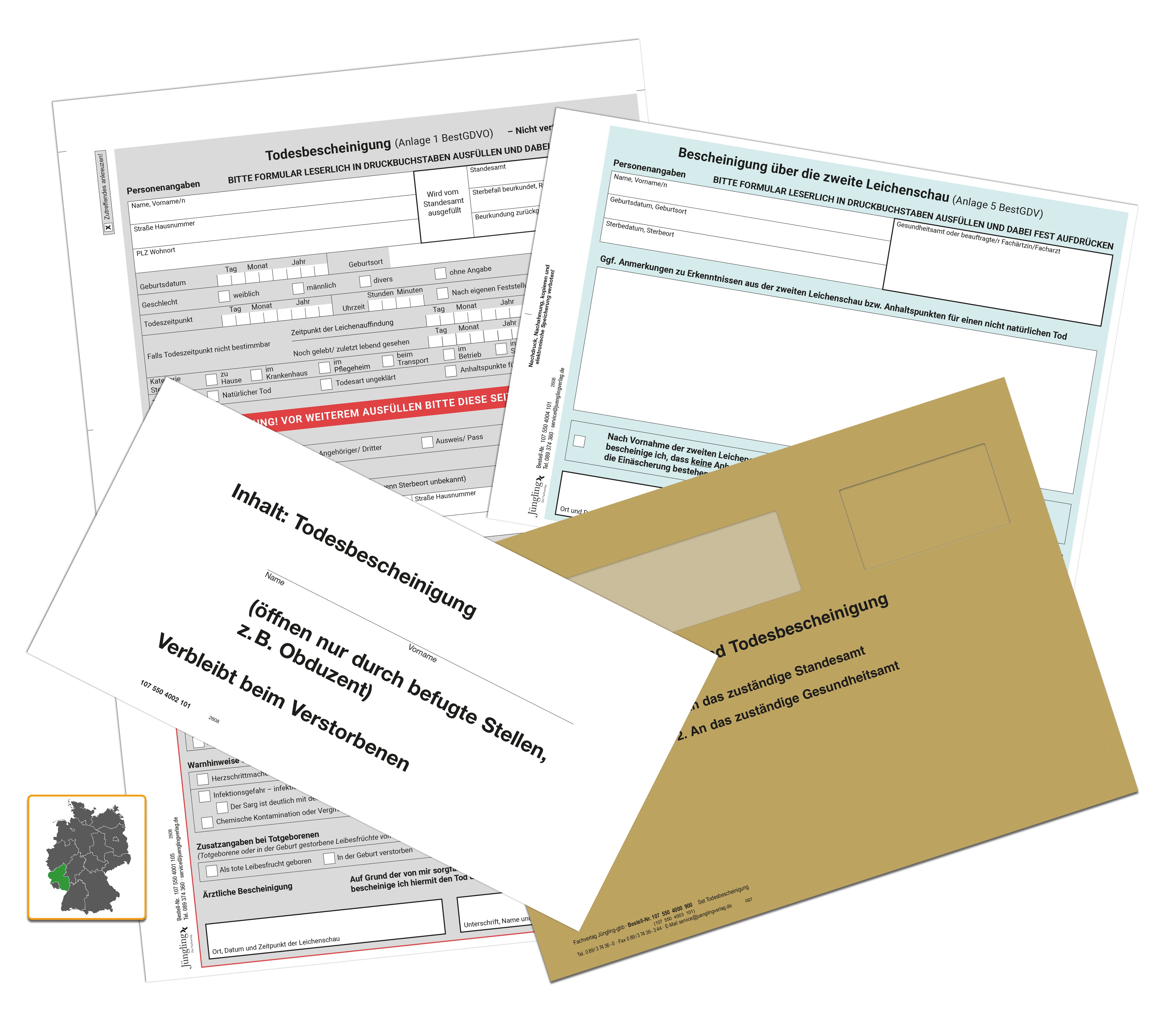 Set Todesbescheinigung Rheinland-Pfalz