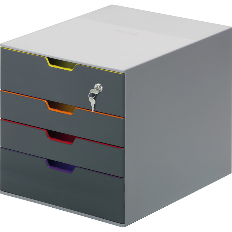 DURABLE Schubladenbox VARICOLOR® SAFE 4, 4 Schubladen