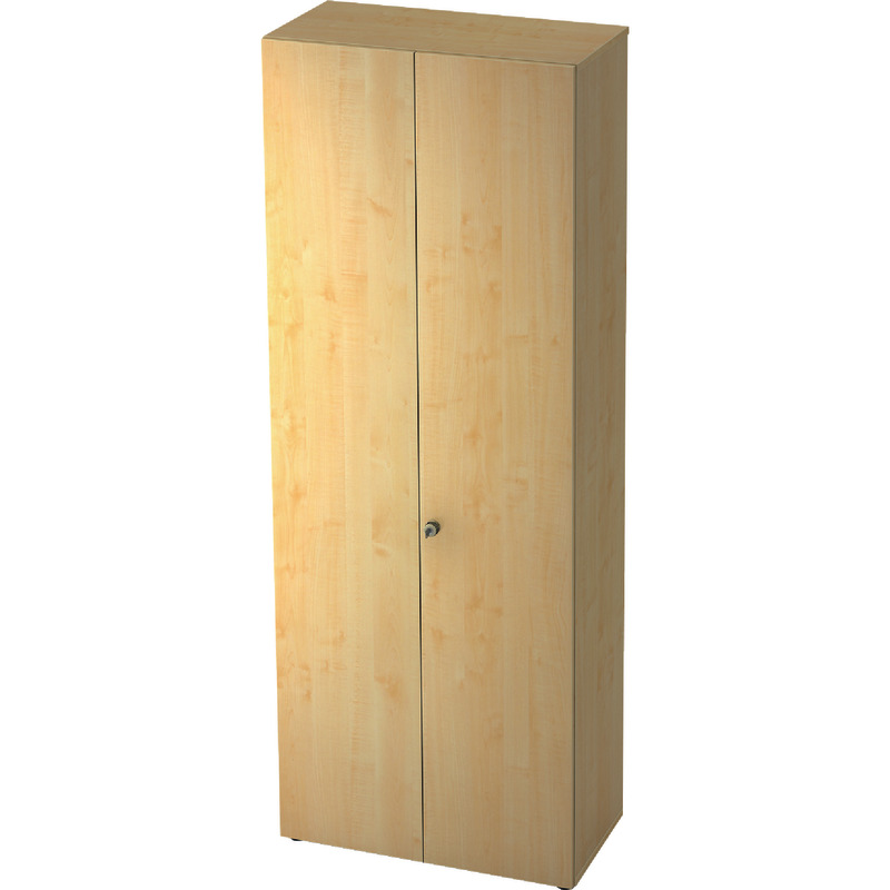 SoldanOffice Aktenschrank PROFI, 6 Ordnerhöhen mit Flügeltüren, B x H x T: 800 x 2.200 x 420 mm - Ahorn-Dekor