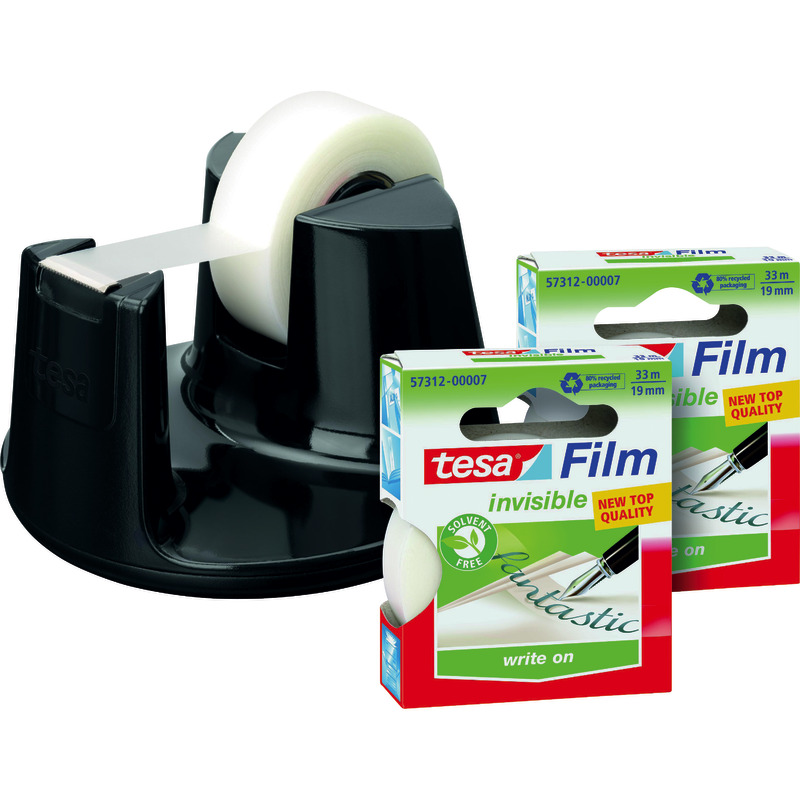 tesa® Tischabroller Easy Cut Compact - schwarz
