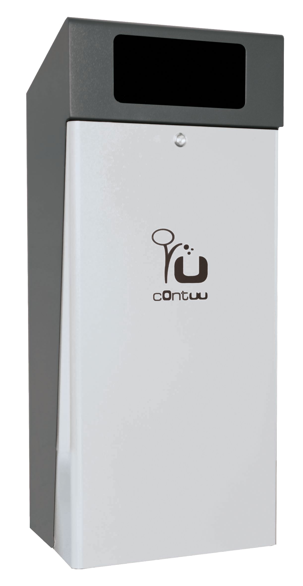 Abfallbehälter sevi 110, weißaluminium/anthrazit, 110 l