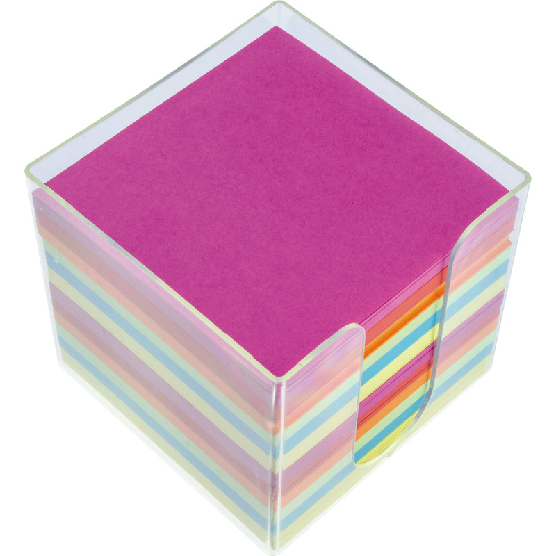 Kangaro® Notizzettelbox 95x95x95 mm, farbsortiert, 700 Blatt - farbig sortiert