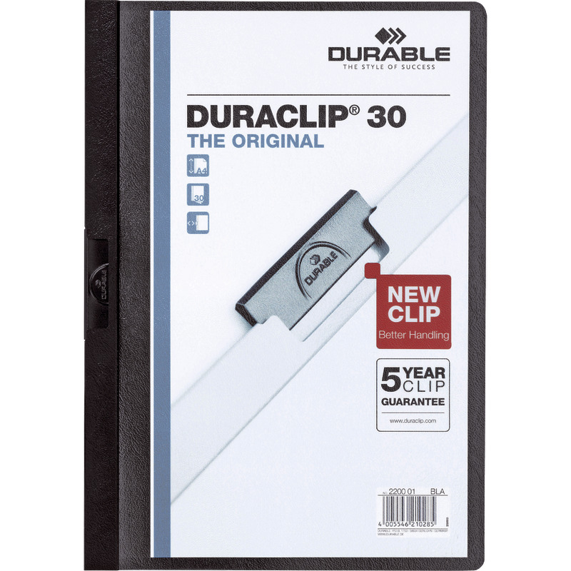 DURABLE Klemm-Mappe DURACLIP - schwarz