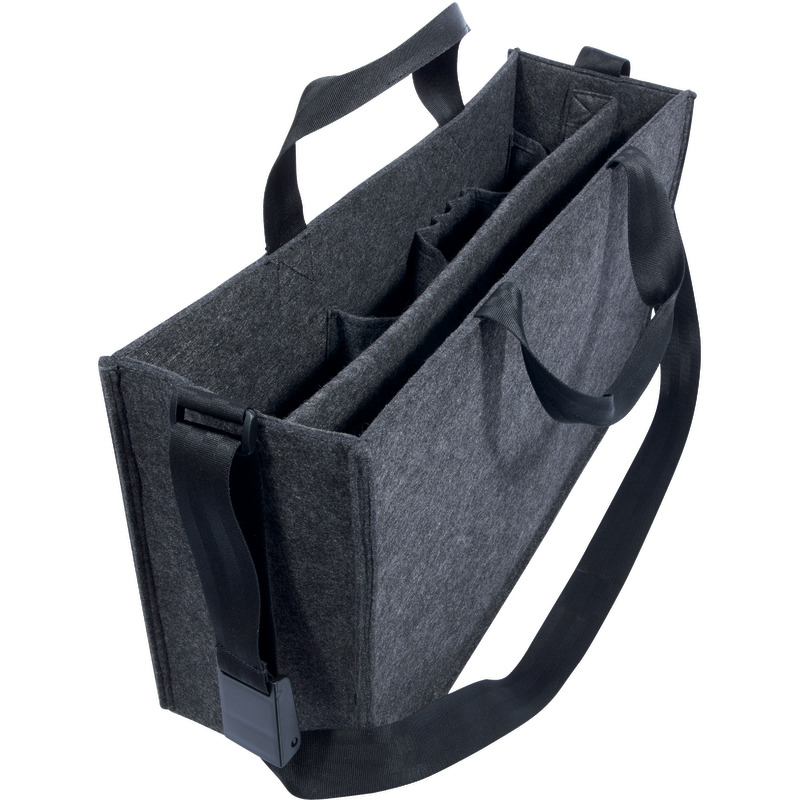Sigel Laptoptasche Desk Sharing Bag Classic L, Filz, bis 17, 3 Zoll - dunkelgrau