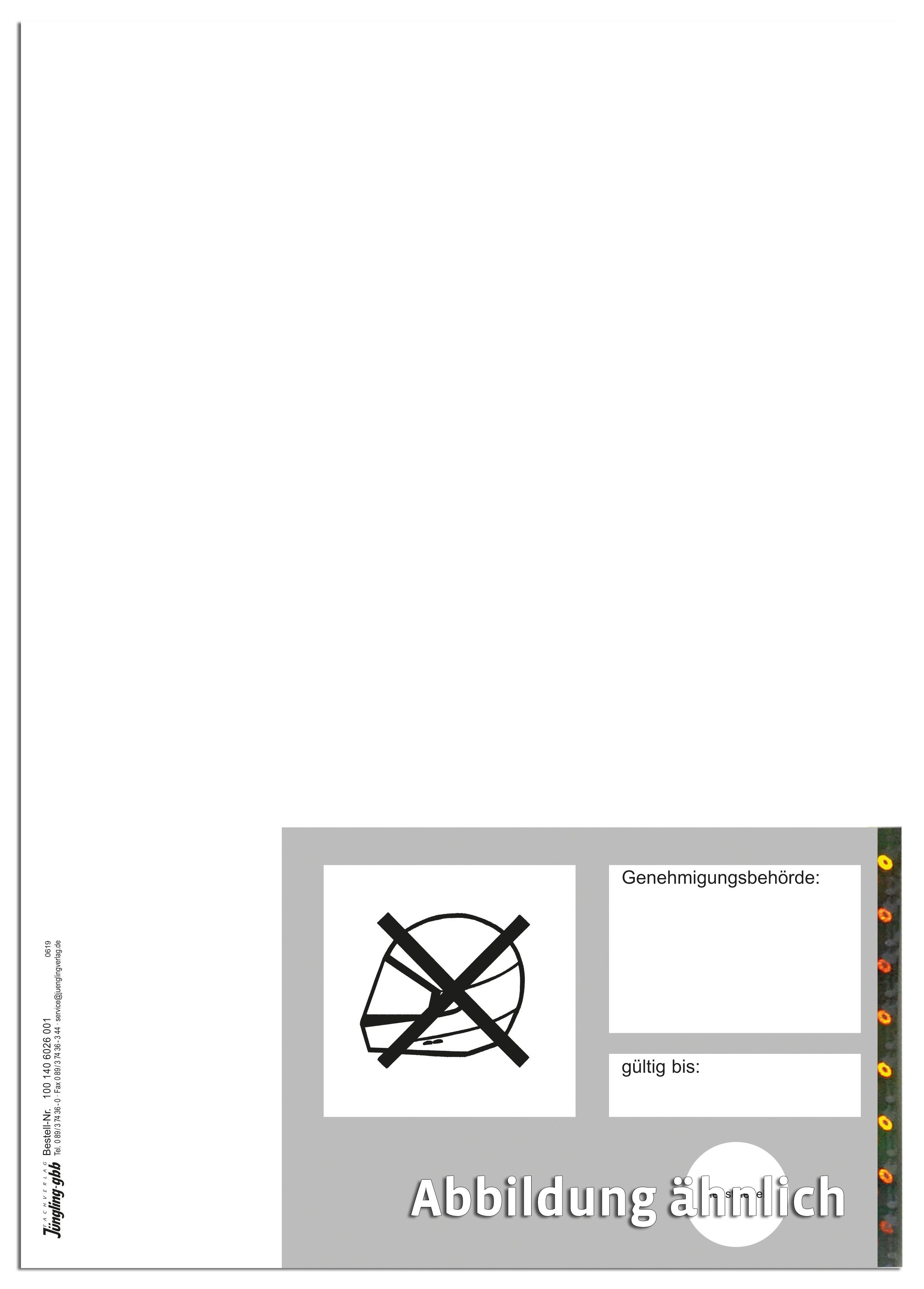 Ausweis Befreiung Helmpflicht mit abtrennbarem Parkausweis Ausweis Befreiung Helmpflicht mit abtrennbarem Parkausweis