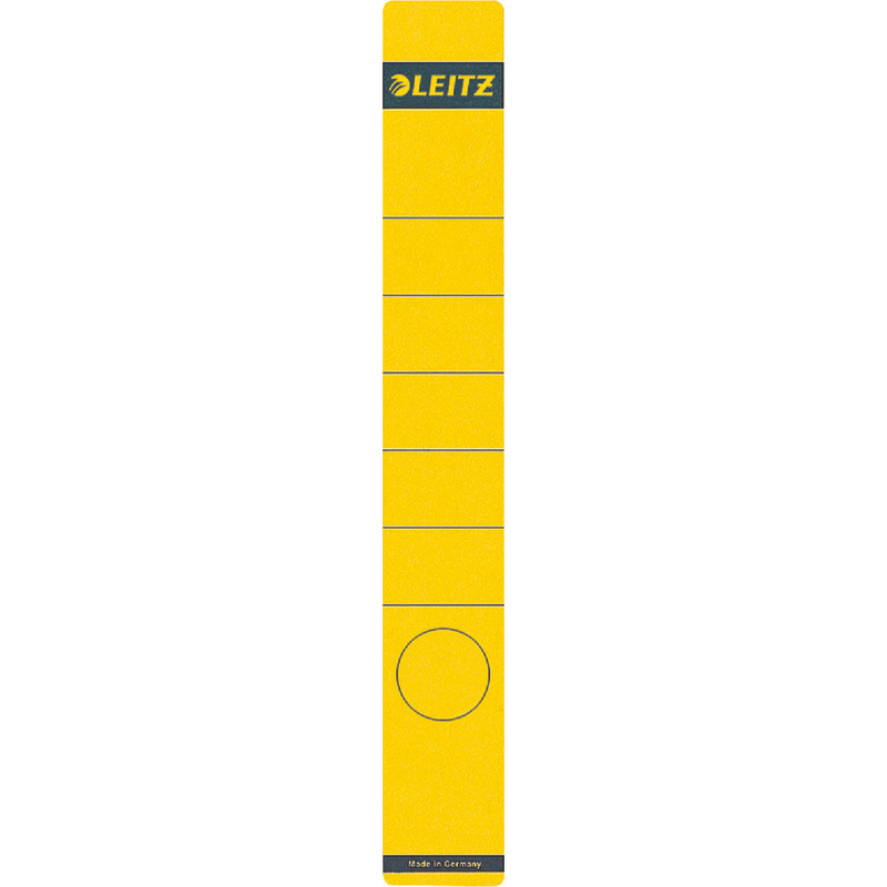 LEITZ Rückenschilder 1648, selbstklebend,  für Rückenbreite 52 mm, lang - gelb