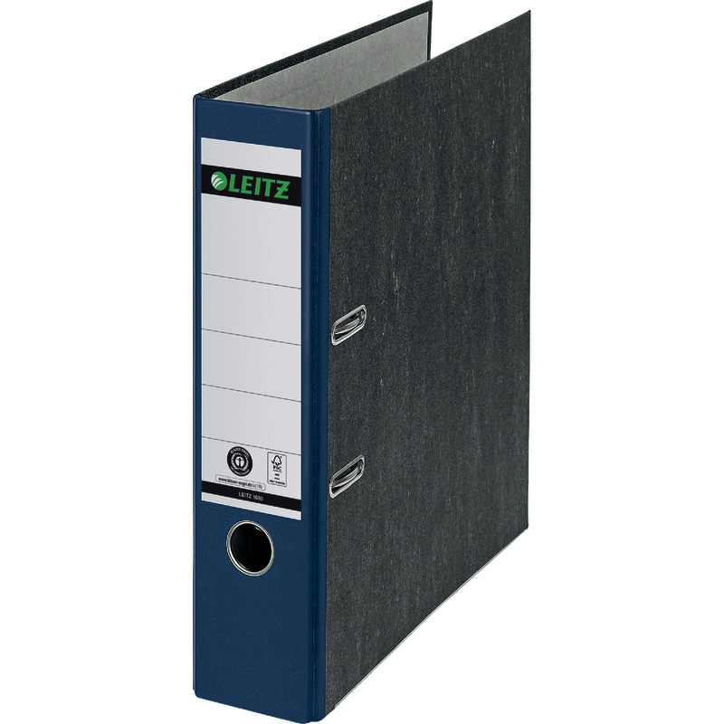 LEITZ Qualitäts-Ordner 180° Hartpappe Nr. 1080-50 DIN A4, Rückenbreite 80 mm - blau