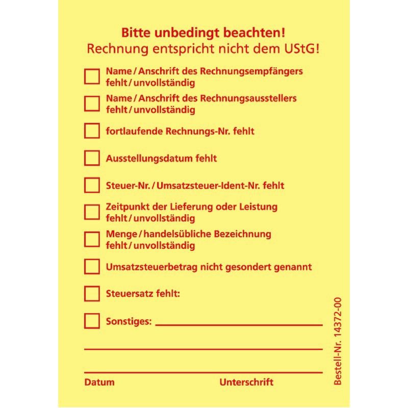 SoldanPlus Bedruckte Haftnotizen: Bitte unbedingt beachten!