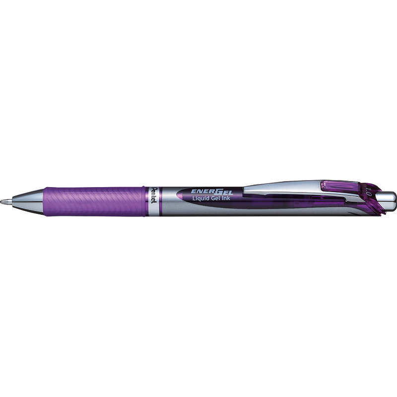 Pentel Gel-Tintenroller EnerGEL BL80, mit Druckmechanik - violett