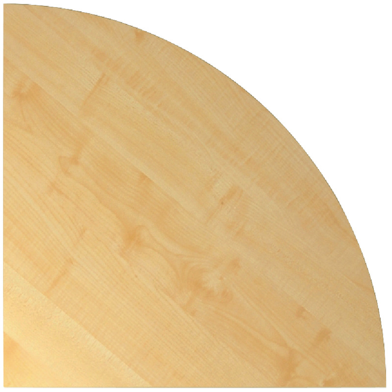 SoldanOffice Verkettungswinkel für Schreibtische PRAKTIKA, 90° Winkel gerundet, B x T: 800 x 800 mm - Ahorn-Dekor