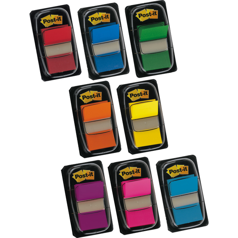 Post-it® Index Haftstreifen, Standard, 25.4 mm x 43.2 mm, 50 Haftstreifen/Spender - blau