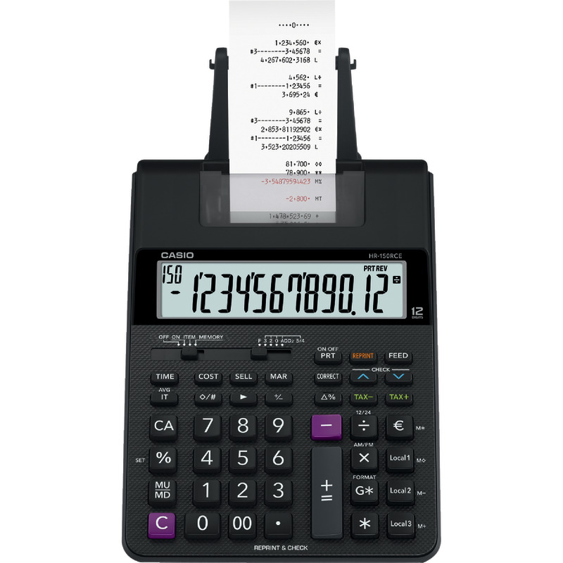 CASIO Tischrechner HR-150 RCE - schwarz